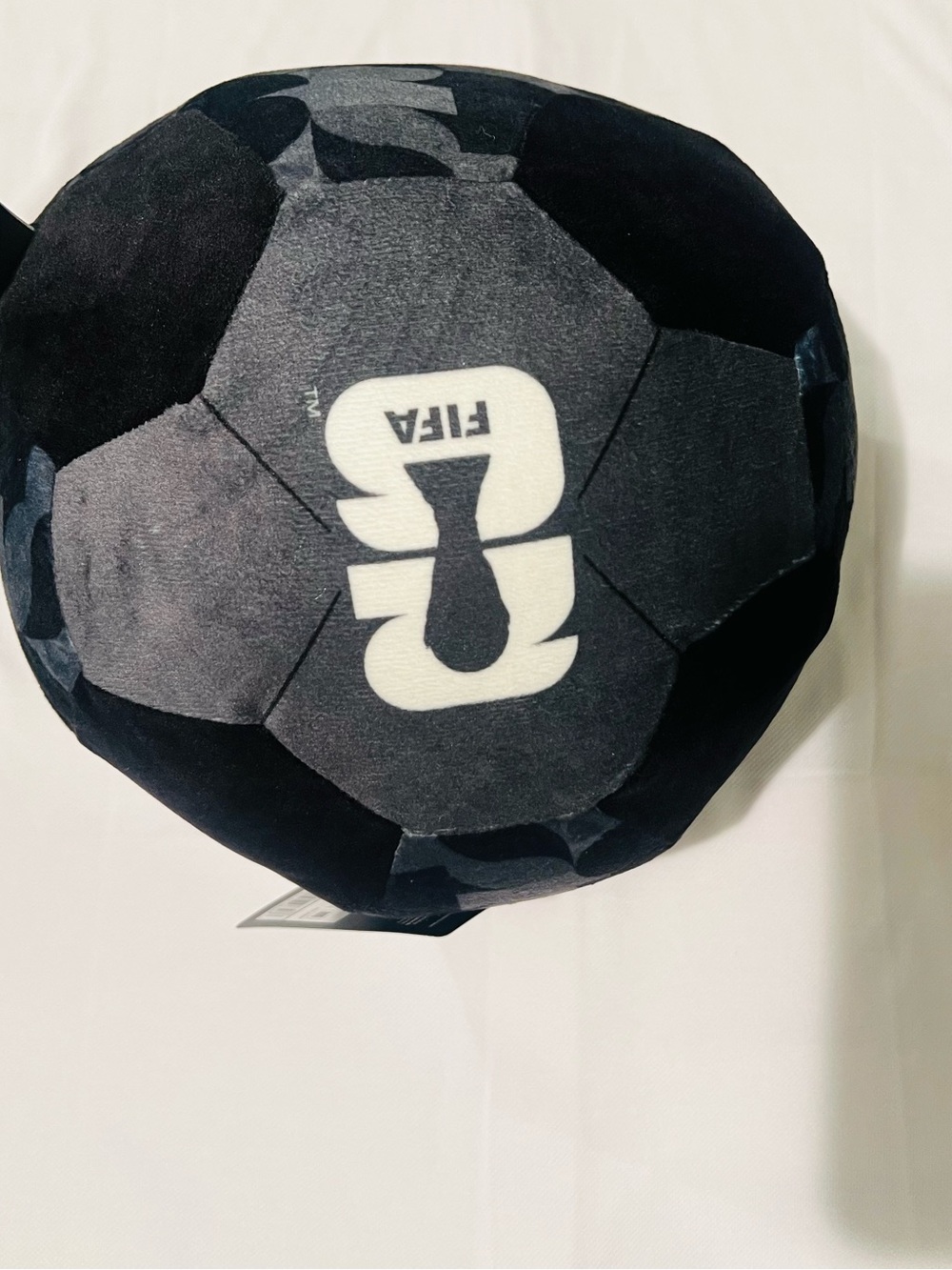 Kids Plush Soccer Ball - Black Gray